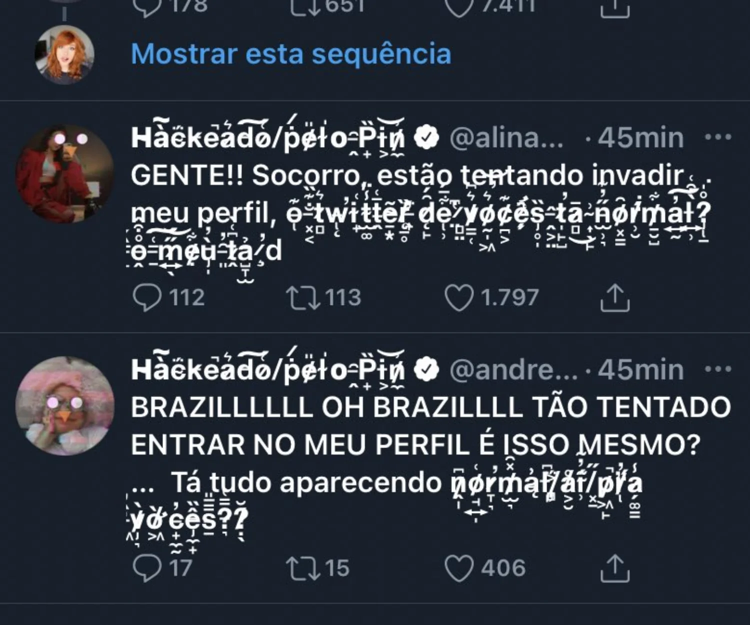 Andreza Delgado tem Twitter hackeado por Ponto