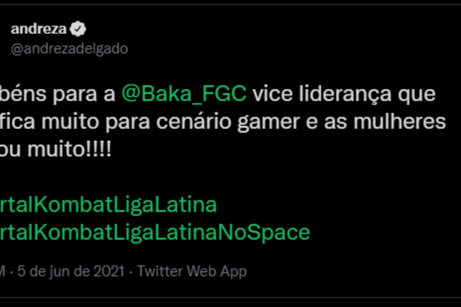 Andreza Delgado realiza cobertura de Liga Latina de Mortal Kombat para Warner Games - EPIC Digitais