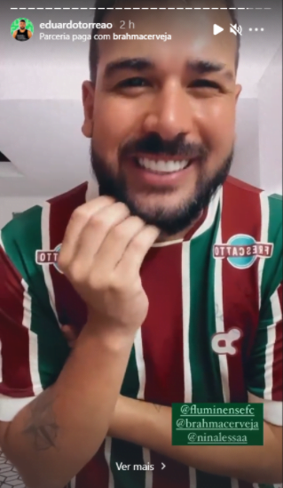 Eduardo Torreão participa do Rodada BRAHMA incentivando torcida do Fluminense