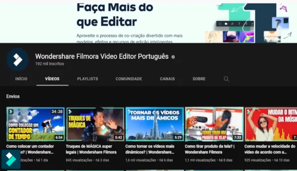 Mídia Tela Wondershare Vídeo
